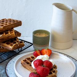 Bananenwafels met eiwitpoeder