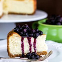 Easy Cheesecake Recipe With Blueberry Topping (no Water Bath Required!)