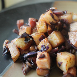 Skillet Ham, Cabbage, And Potatoes