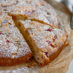 Rabarberkage (rhubarb Cake)