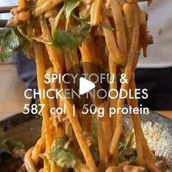 Spicy Tofu &amp; Chicken Noodles