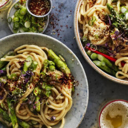Miso E Pepe Udon (udon Noodles With Miso And Pepper)