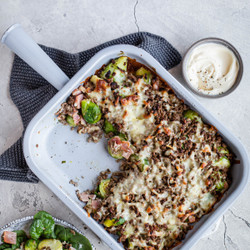 Köttfärslåda Med Brysselkål
