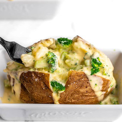 Broccoli Cheddar Stuffed Baked Potatoes