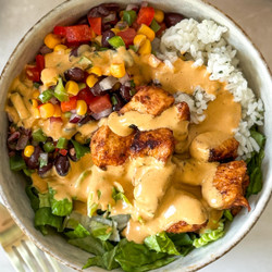 Chipotle Chicken Bowls With Smoky Cilantro Lime Dressing