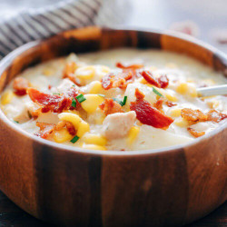 Instant Pot Chicken Potato Corn Chowder With Bacon