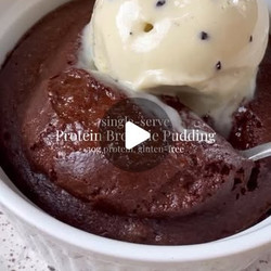 Protein Brownie Pudding