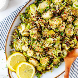 Roasted Shaved Brussels Sprouts