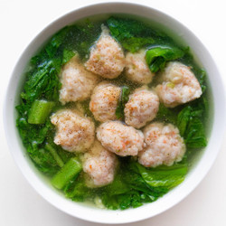Mustard Green Soup With Shrimp Balls (canh Cải Bẹ Xanh Nấu Tôm Băm)