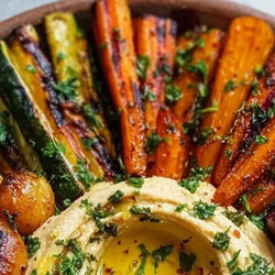 Roasted Veggie &amp; Hummus Bowl