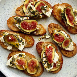 Marinated Feta &amp; Fig Crostini