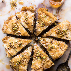Easiest Pistachio Chocolate Baklava