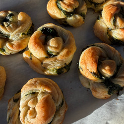 Puff Pastry Spinach Dip Twists