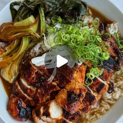 Miso Ginger Chicken Rice And Broth