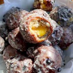 Blueberry Lemon Curd Donut Holes