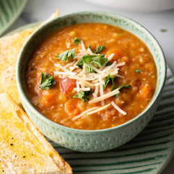 Rustic Red Lentil Soup