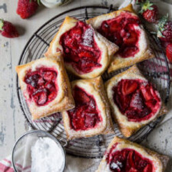 Fresh Strawberry And Cream Cheese Danish