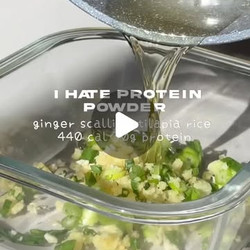 Ginger Scallion Tilapia Rice in Rice Cooker