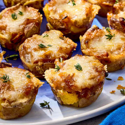 French Onion Smashed Potato Bites