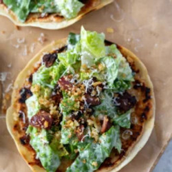 Chicken Caesar Smash Tacos