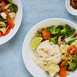 Thai Stir-fried Vegetables With Garlic, Ginger, And Lime