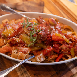 Rigatoni “abruzzi” With Sausage And Peppers