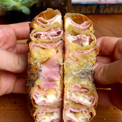Ham And Cheese Rice Paper Spiral