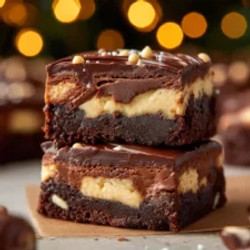 Double-chocolate Holiday Cookie Dough Brownie Gems