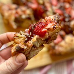 Chocolate Strawberry Sourdough Focaccia