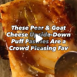 Fig, Pear, And Goat Cheese Puff Pastry Tarts