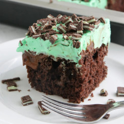 Mint Chocolate Poke Cake