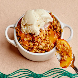 Single-serve Peach Crisp