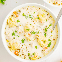 Creamy Chicken Tortellini Soup