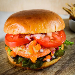 Salmon Burgers With Apricot Relish