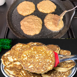 Apple Cinnamon Oatmeal Pancakes