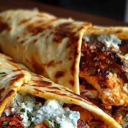 Greek Chicken Wraps With Creamy Feta Sauce