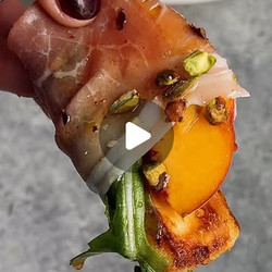 Fried Feta &amp; Peach Prosciutto Roll-ups