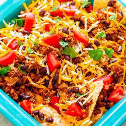 Layered Ground Beef Taco Dip