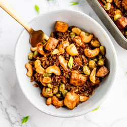 Sheet Pan Fried Rice Recipe (vegan)