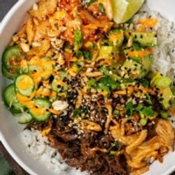 Korean Shredded Beef Rice Bowls