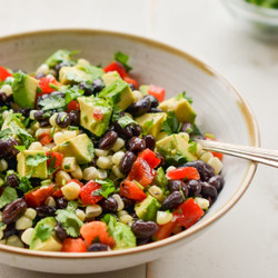 Black Bean Salad With Corn, Avocado &amp; Lime Vinaigrette