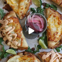 Sheet Pan Chicken Tacos With Chipotle Crema