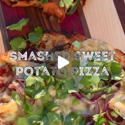 Smashed Sweet Potato Pizza