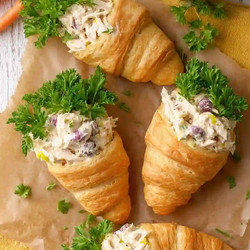 Crispy Easter Chicken Salad Crescent Rolls