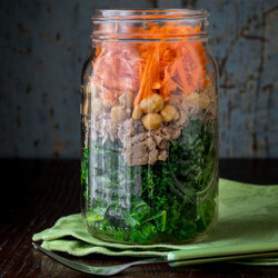 Mason Jar Power Salad With Chickpeas &amp; Tuna