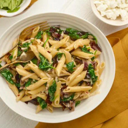 Penne With Treviso And Goat Cheese