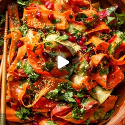 Shaved Carrot Salad With Citrus Miso-ginger Dressing