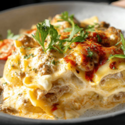 Sausage Alfredo Ravioli Lasagna
