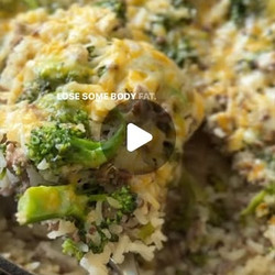 Cheesy Broccoli Beef And Rice