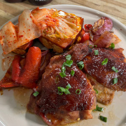 Sheet Pan Sticky Sweet &amp; Savory Chicken